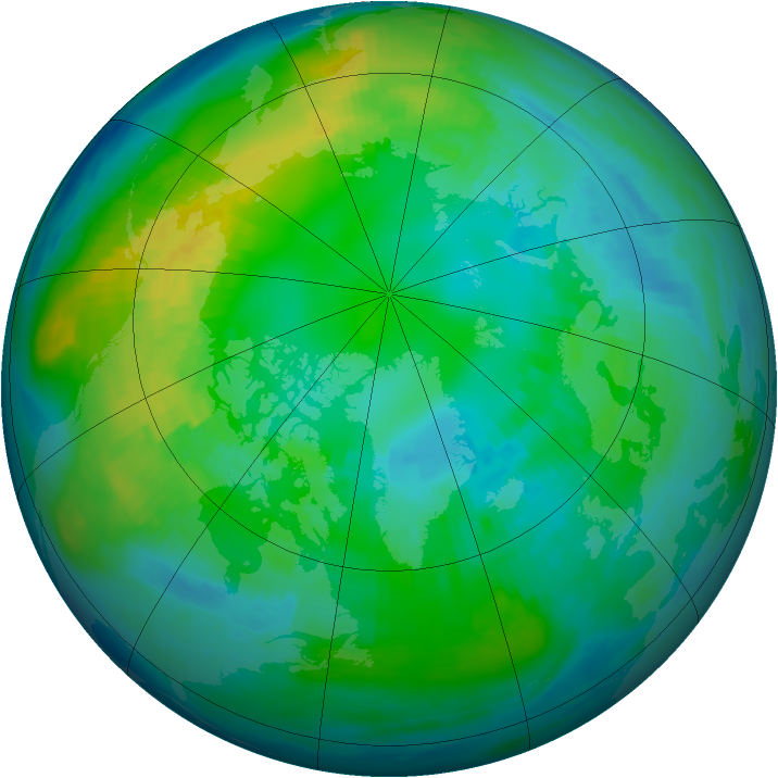 Arctic ozone map for 21 October 1979